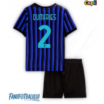 Inter Milan Denzel Dumfries #2 Echipament de Fotbal Replică 2025-26 Copii Acasa (+ Șorturi)